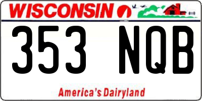 WI license plate 353NQB