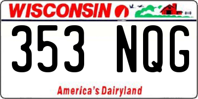 WI license plate 353NQG