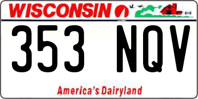 WI license plate 353NQV