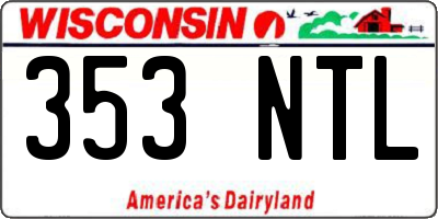 WI license plate 353NTL