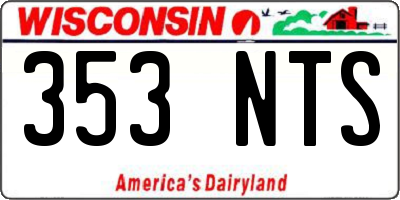 WI license plate 353NTS