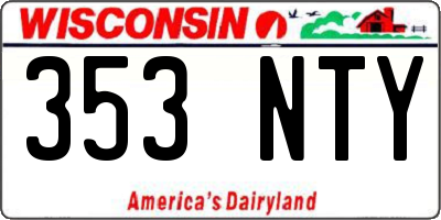 WI license plate 353NTY