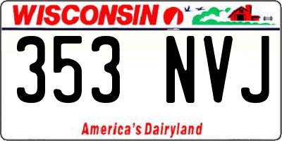 WI license plate 353NVJ
