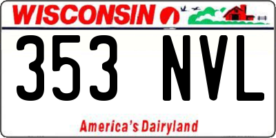 WI license plate 353NVL