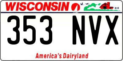 WI license plate 353NVX
