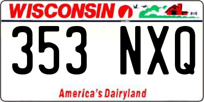 WI license plate 353NXQ