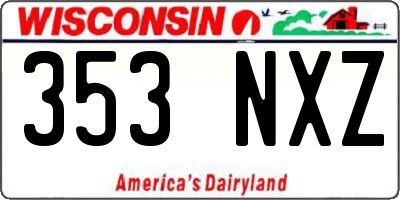 WI license plate 353NXZ