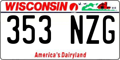 WI license plate 353NZG