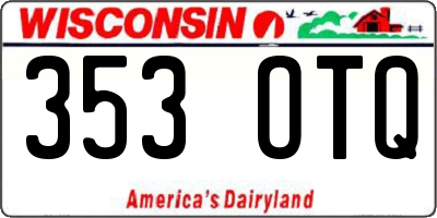 WI license plate 353OTQ