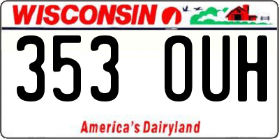 WI license plate 353OUH