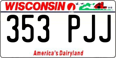 WI license plate 353PJJ