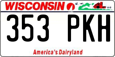 WI license plate 353PKH