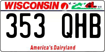 WI license plate 353QHB