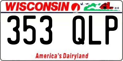 WI license plate 353QLP