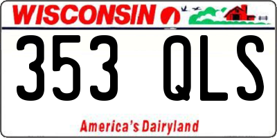 WI license plate 353QLS