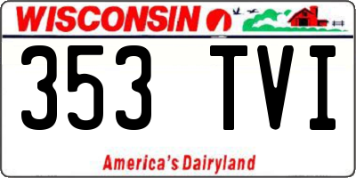 WI license plate 353TVI