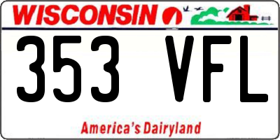 WI license plate 353VFL