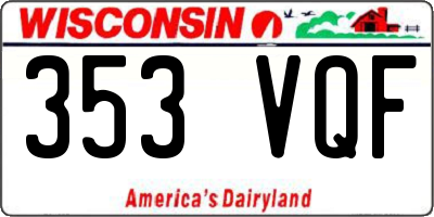 WI license plate 353VQF