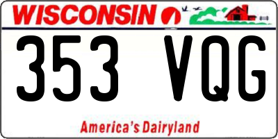 WI license plate 353VQG