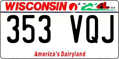 WI license plate 353VQJ
