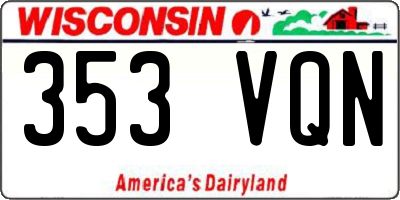 WI license plate 353VQN
