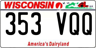 WI license plate 353VQQ