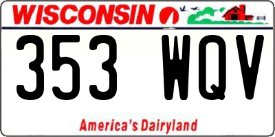 WI license plate 353WQV
