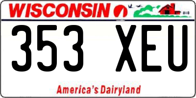 WI license plate 353XEU