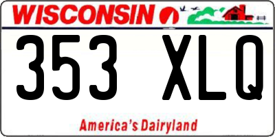 WI license plate 353XLQ