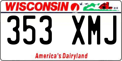 WI license plate 353XMJ