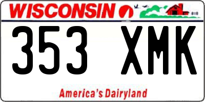 WI license plate 353XMK
