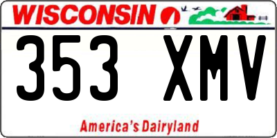 WI license plate 353XMV