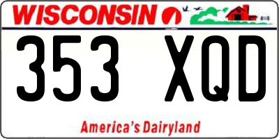 WI license plate 353XQD