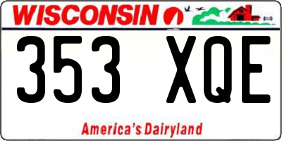 WI license plate 353XQE