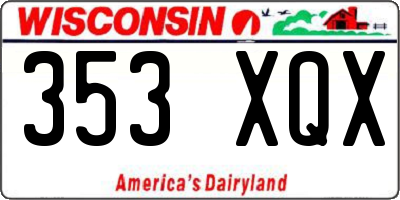 WI license plate 353XQX
