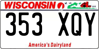 WI license plate 353XQY