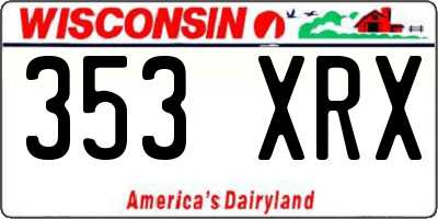 WI license plate 353XRX