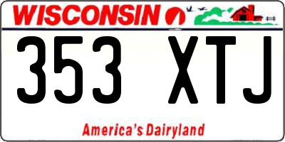 WI license plate 353XTJ