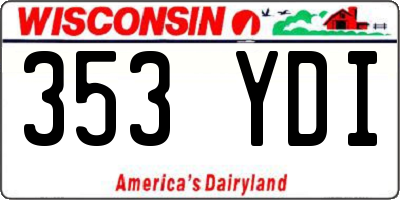 WI license plate 353YDI