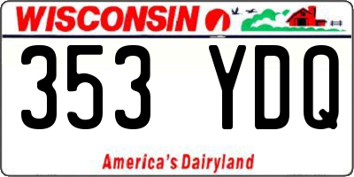 WI license plate 353YDQ