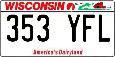 WI license plate 353YFL