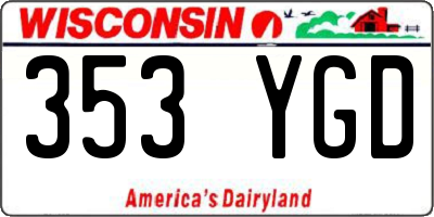 WI license plate 353YGD