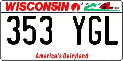 WI license plate 353YGL