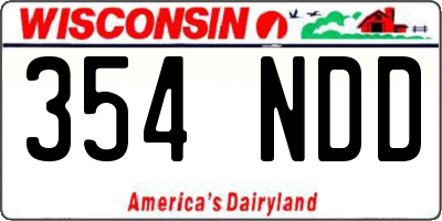 WI license plate 354NDD