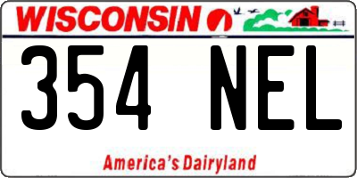 WI license plate 354NEL