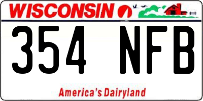 WI license plate 354NFB