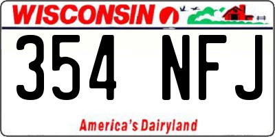 WI license plate 354NFJ