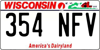WI license plate 354NFV