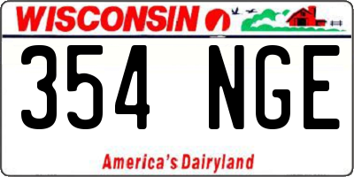 WI license plate 354NGE