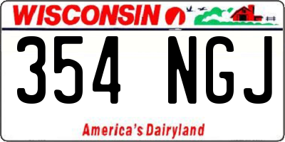 WI license plate 354NGJ